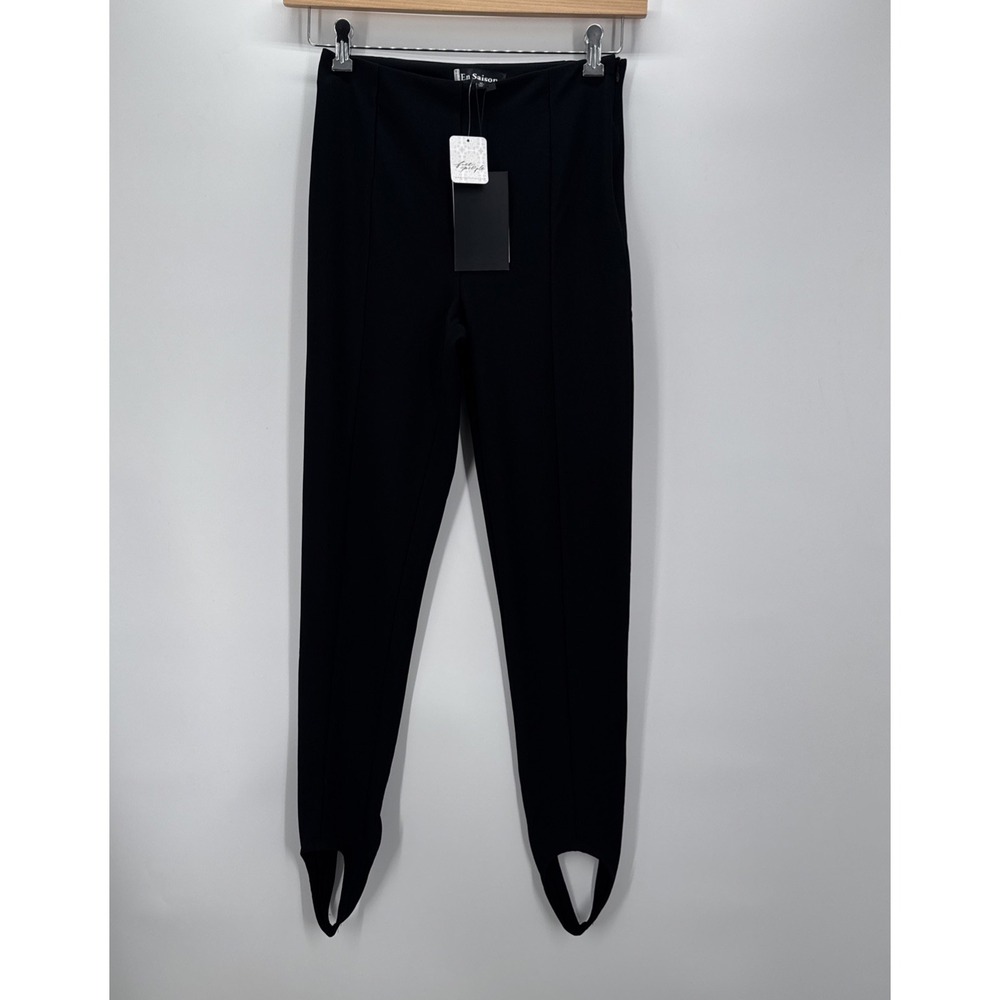 Free People En Saison Reggie Stirrup Leggings Black Womens M NWT $69